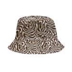 Brown Beige Snake Pattern Bucket Hat