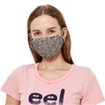 Brown Beige Snake Pattern Crease Cloth Face Mask (Adult)
