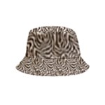 Brown Beige Snake Pattern Inside Out Bucket Hat (Kids)