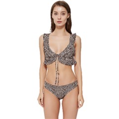Low Cut Ruffle Edge Bikini Set 