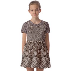 Kids  Short Sleeve Pinafore Style Dress 