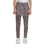 Brown Beige Snake Pattern Kids  Skirted Pants