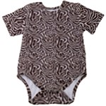 Brown Beige Snake Pattern Baby Short Sleeve Bodysuit