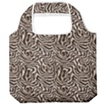 Brown Beige Snake Pattern Foldable Grocery Recycle Bag