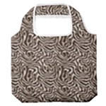 Brown Beige Snake Pattern Premium Foldable Grocery Recycle Bag