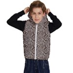 Brown Beige Snake Pattern Kids  Stylish Hooded Puffer Vest