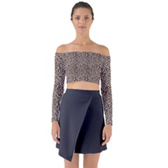 Long Sleeve Off Shoulder Crop Top 