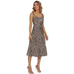 Women s Sleeveless Corset Midi Dress 