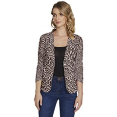 Women s One-Button 3/4 Sleeve Short Jacket 
