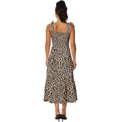 Tie-Strap Tiered Midi Chiffon Dress 