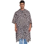 Brown Beige Snake Pattern Men s Hooded Rain Ponchos