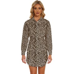 Womens Long Sleeve Shirt Dress 
