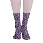 Brown Beige Snake Pattern Smooth Crew Length Tube Socks