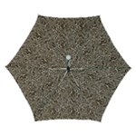 Brown Beige Snake Pattern Automatic Folding Umbrella with Case (Small)