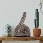 Brown Beige Snake Pattern Japanese Wrist Knot Bag