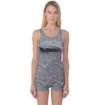 Dark Grey Snake One Piece Boyleg Swimsuit