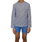 Dark Grey Snake Kids  Long Sleeve Swimwear