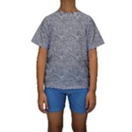 Dark Grey Snake Kids  Short Sleeve Swimwear