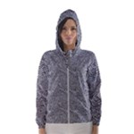 Dark Grey Snake Women s Hooded Windbreaker