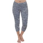 Dark Grey Snake Capri Winter Leggings 