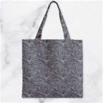 Dark Grey Snake Zipper Grocery Tote Bag