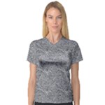 Dark Grey Snake V-Neck Sport Mesh T-Shirt