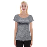 Dark Grey Snake Cap Sleeve Top