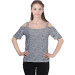 Dark Grey Snake Cutout Shoulder T-Shirt