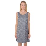 Dark Grey Snake Sleeveless Satin Nightdress