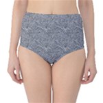 Dark Grey Snake Classic High-Waist Bikini Bottoms
