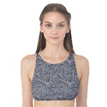 Dark Grey Snake Tank Bikini Top