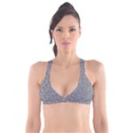 Dark Grey Snake Plunge Bikini Top