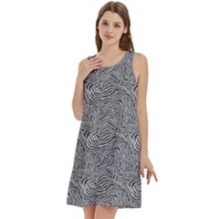Round Neck Sleeve Casual Dress With Pockets 