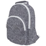 Dark Grey Snake Rounded Multi Pocket Backpack