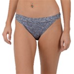 Dark Grey Snake Band Bikini Bottoms