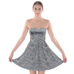 Dark Grey Snake Strapless Bra Top Dress