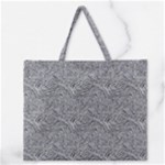 Dark Grey Snake Zipper Large Tote Bag