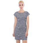 Dark Grey Snake Cap Sleeve Bodycon Dress