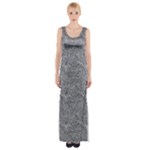 Dark Grey Snake Thigh Split Maxi Dress