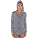 Dark Grey Snake Long Sleeve Hooded T-shirt