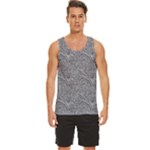 Dark Grey Snake Men s Wide Collar Tank Top
