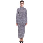 Dark Grey Snake Turtleneck Maxi Dress