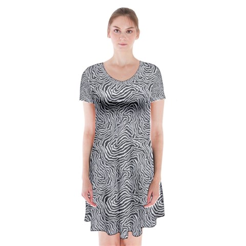 Dark Grey Snake Short Sleeve V
