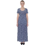 Dark Grey Snake High Waist Short Sleeve Maxi Dress