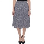 Dark Grey Snake Classic Midi Skirt