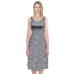 Dark Grey Snake Midi Sleeveless Dress