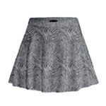 Dark Grey Snake Mini Flare Skirt