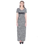 Dark Grey Snake Short Sleeve Maxi Dress