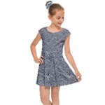 Dark Grey Snake Kids  Cap Sleeve Dress