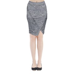 Dark Grey Snake Midi Wrap Pencil Skirt from ArtsNow.com